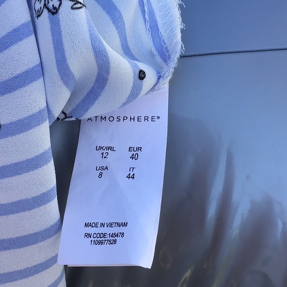 Striped Floral Ladder Back Tank Top 8 Primark - Picture 6 of 8